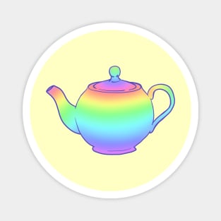 Rainbow Teapot Magnet